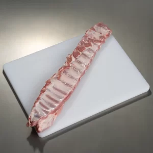 Pork ribs in strips